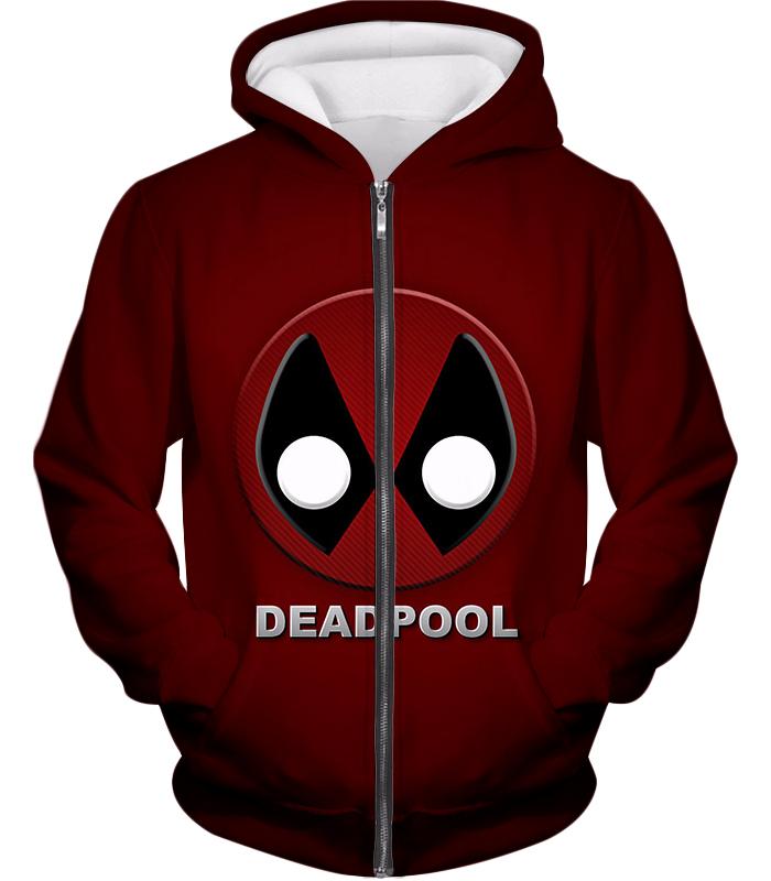 Marvel’s Deadpool Promo Logo Red Zip Up Hoodie